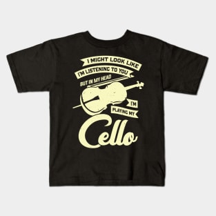 Funny Cello Player Music Violoncello Cellist Gift Kids T-Shirt